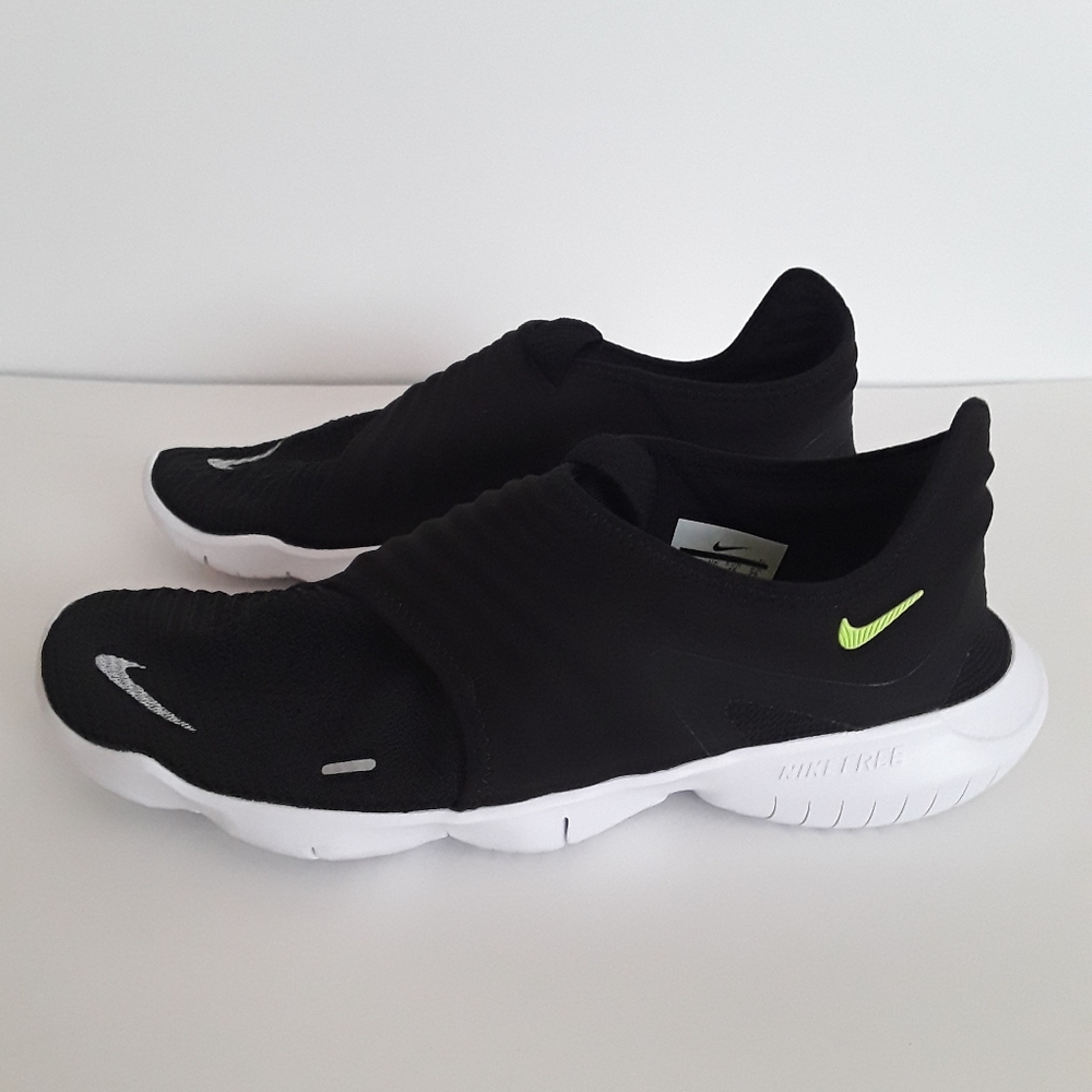 NEW Nike Free RN Flyknit 3.0 Black Volt Men's Shoe